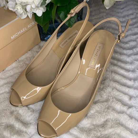 Michael Kors Patent Wedge Pumps - Picture 3 of 8